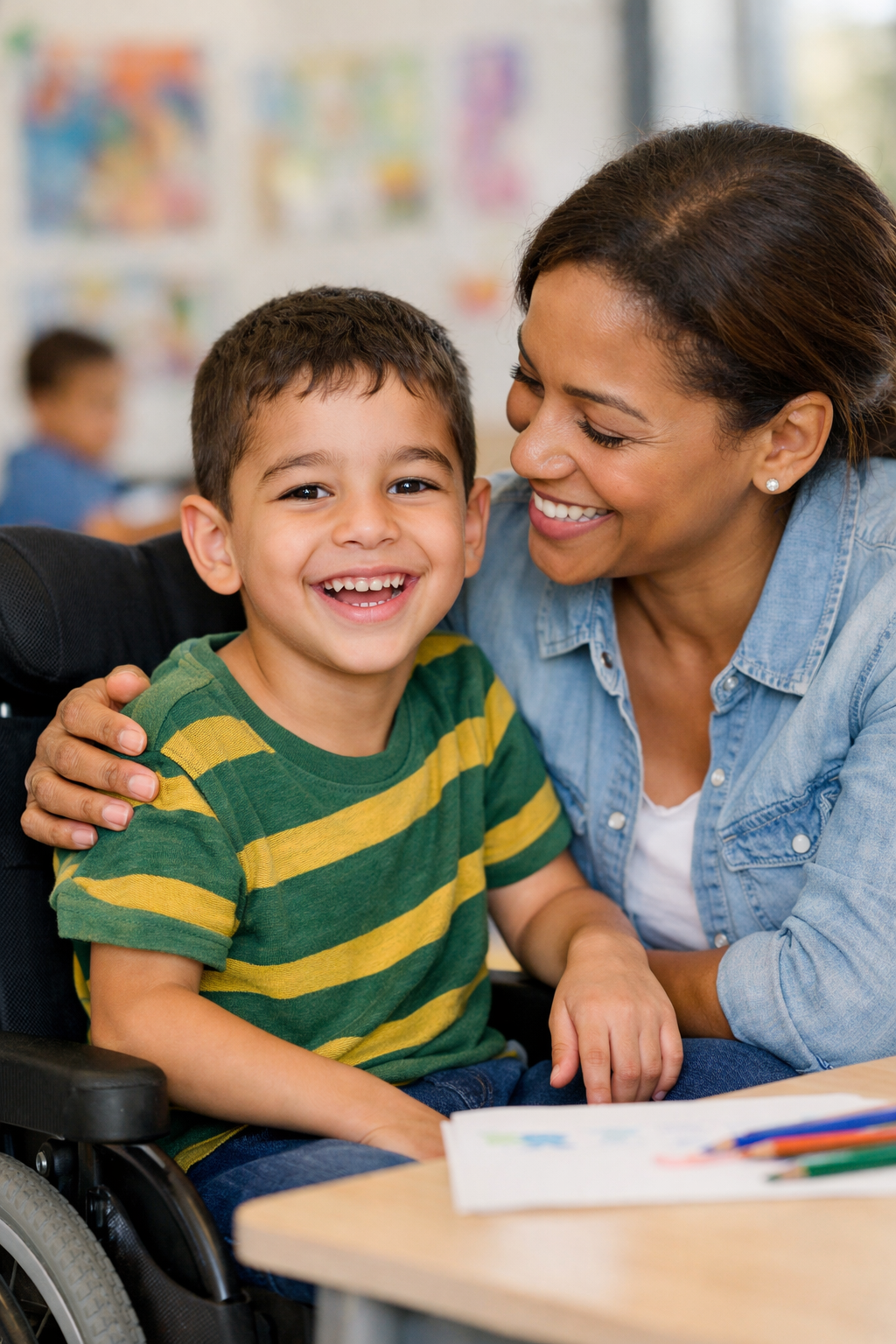 Child with caregiver